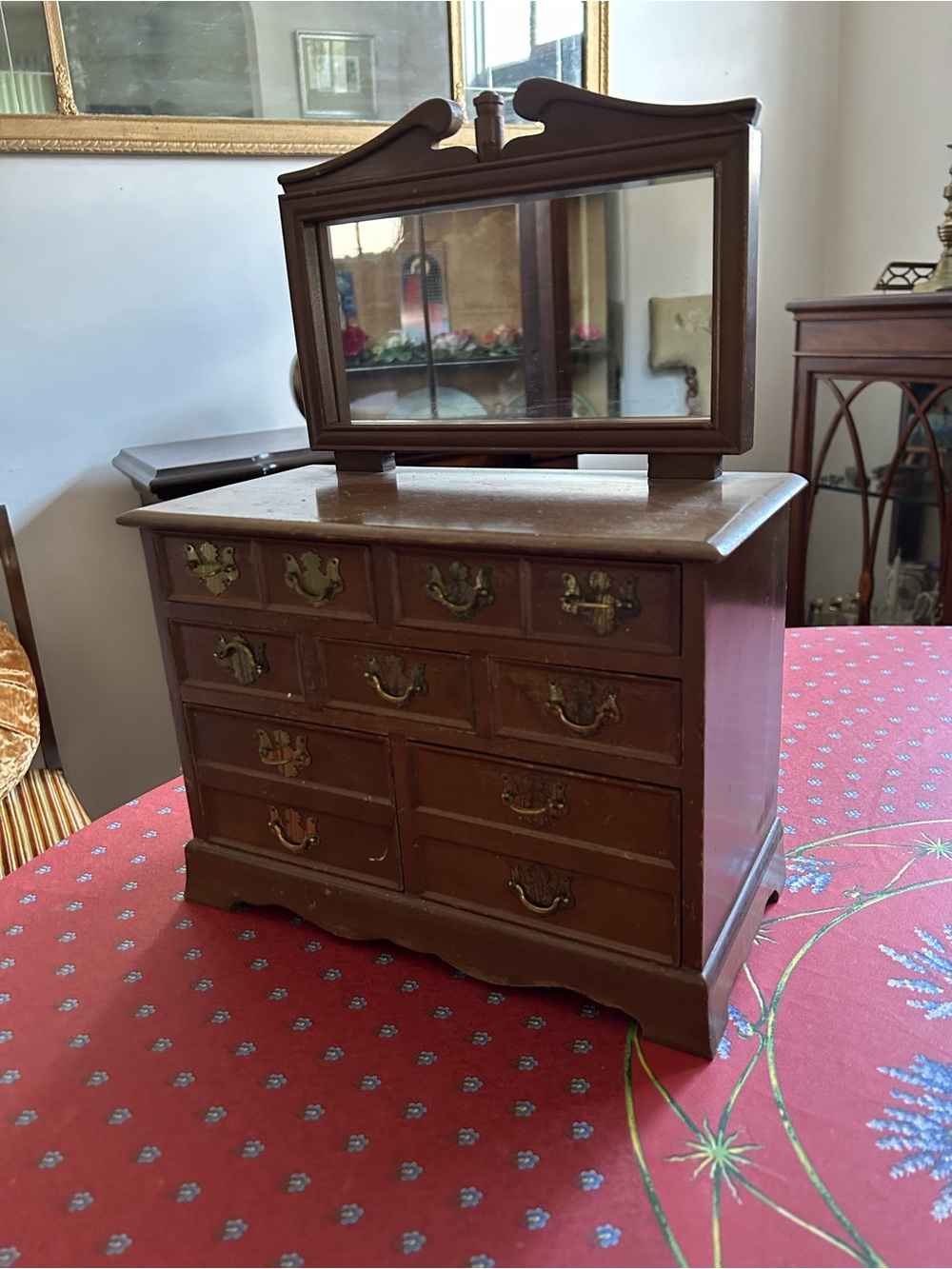 Vintage 1950’s-60’s Japanese Wooden Jewelry Chest with music - solid wood
